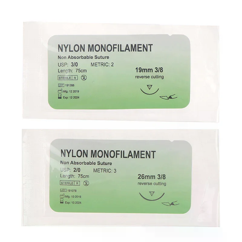 12Pcs Polypropylene Monofilament Medical Thread Needle Surgical Suture Training thread suture practice kit