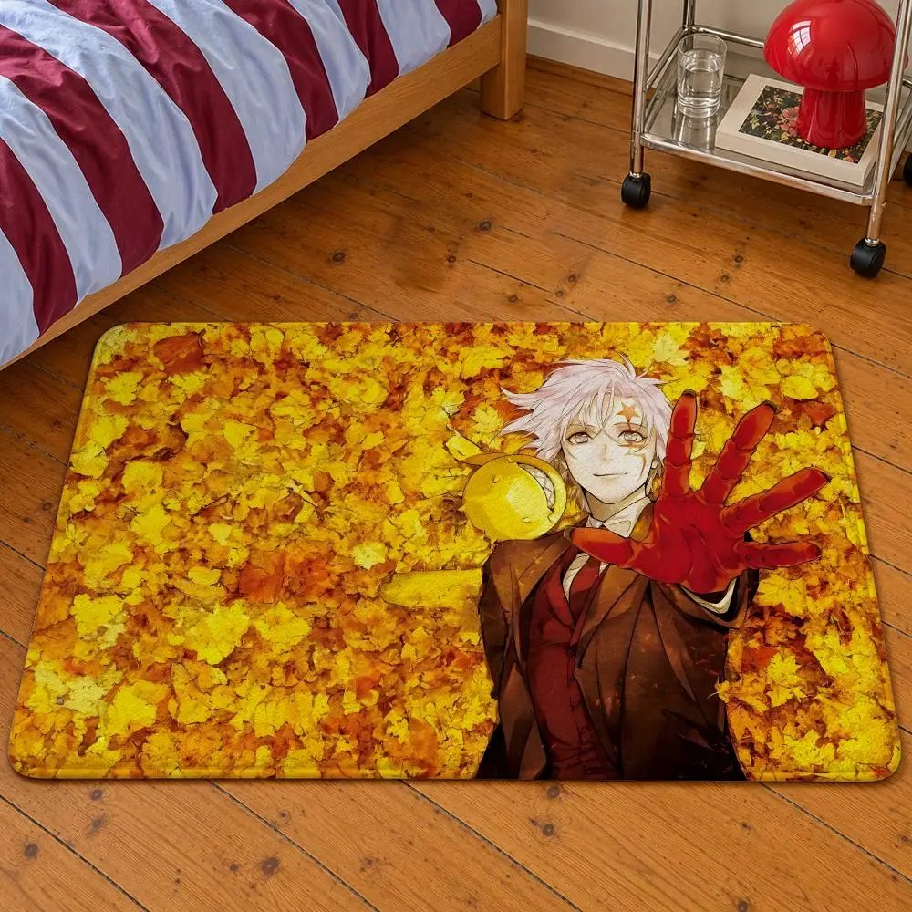 Anime D.Gray-man Allen Walker Kanda Floor Mat Soft Flannel Entrance Doormat Non-Slip Washable Rug For Bedroom Kitchen Home Decor