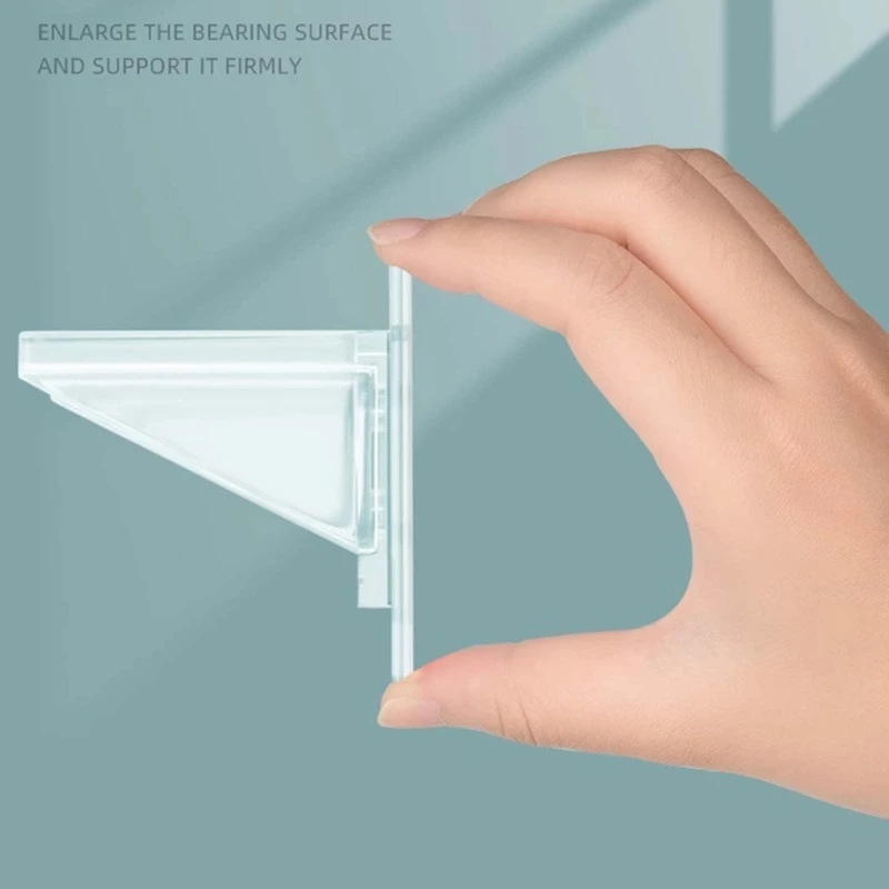 4 Buah Klip Rak Braket Rak Perekat Pasak Penyangga Rak Bebas Pukulan