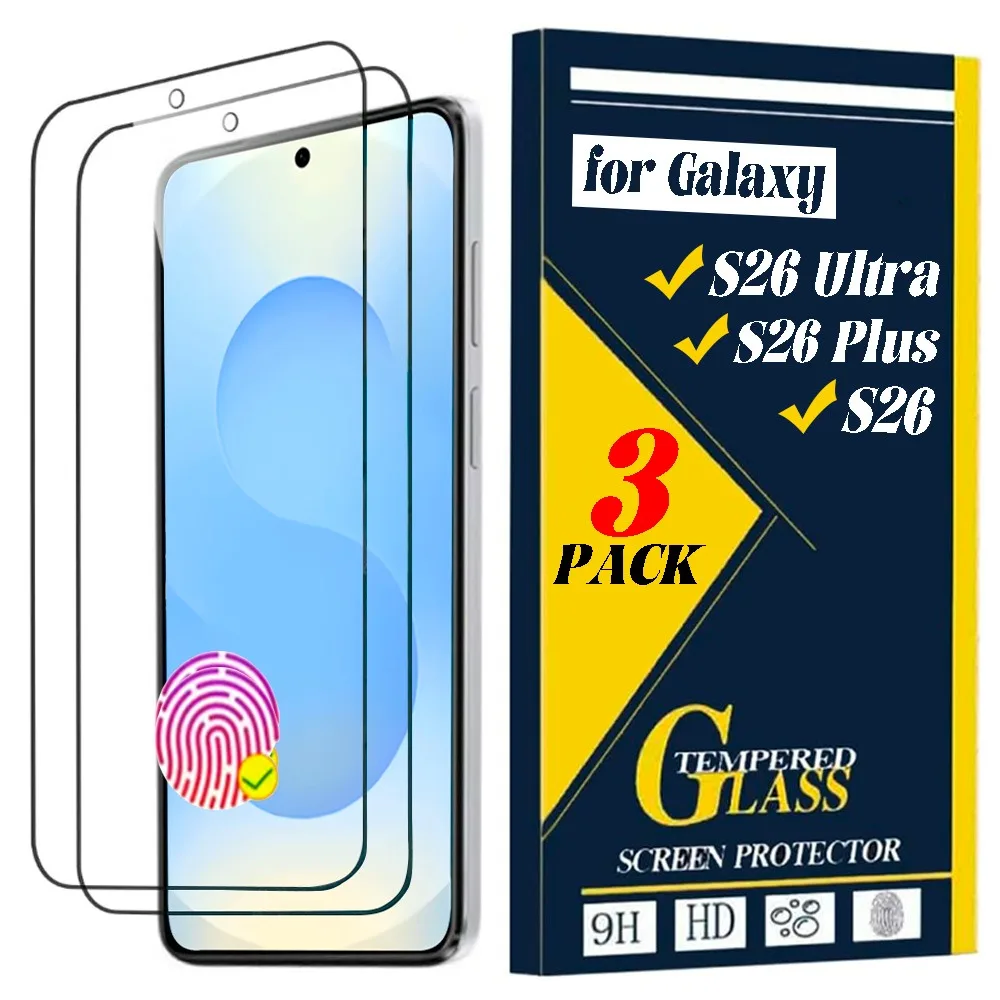 

1-3 шт. Защитная пленка из закаленного стекла для Samsung Galaxy S26 Plus с функцией разблокировки по отпечатку пальца, HD, устойчивая к царапинам, для Galaxy S26 Ultra