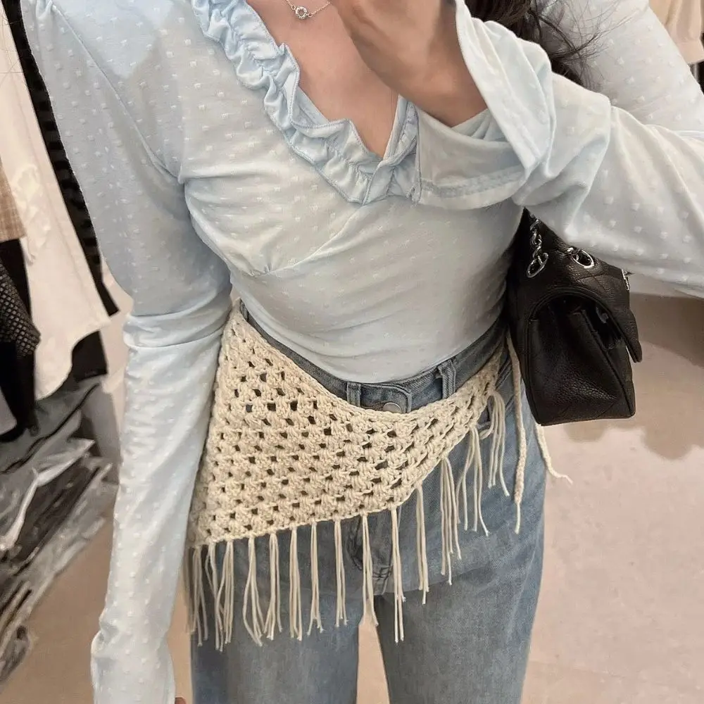 1pc-franja-triangulo-cachecol-oco-branco-doce-lenco-fino-camadas-pequena-cortina-de-bunda-cintura-hip-envoltorio-classico-viagem-foto