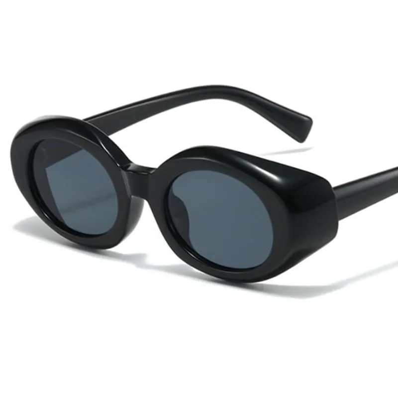 Hip Hop Sunglasses Unisex Sun Glasses Anti-UV Spectacles Personality Oval Eyeglasses Exaggeration Design Ornamental