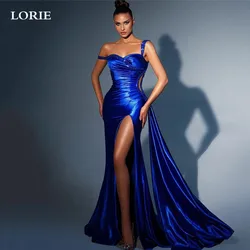 LORIE Royal Blue Mermaid Evening Dresses Sweetheart Back Beading Prom Gowns Split Mermaid Evening Party Dress 2023 Customized