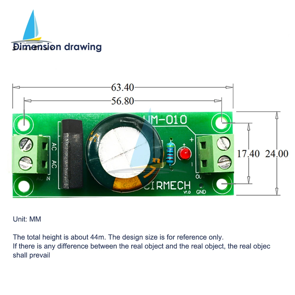 50V 4700uF amplificatore di potenza raddrizzatore filtro scheda di alimentazione circuito di alimentazione singolo AC 35V a DC 50V 6A modulo di alimentazione