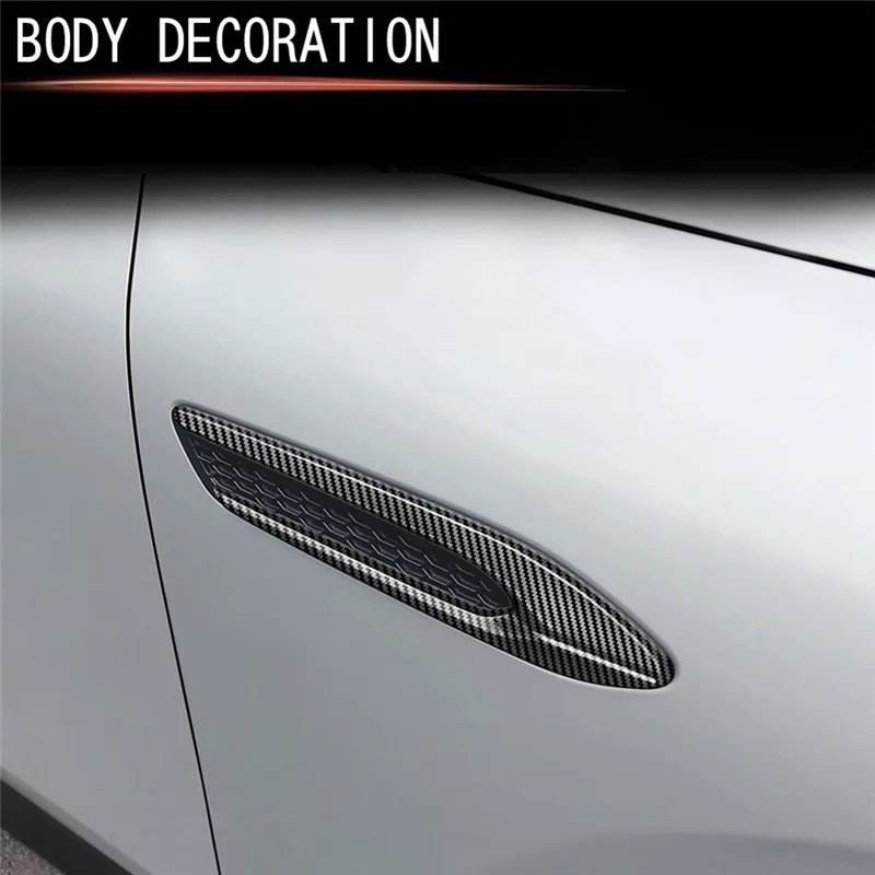 

QB-Car Carbon Fiber Side Wing Emblem Cover Trim Stickers Car Exterior Styling Side Wing Fender For Mazda CX-60 2022+ RHD Parts