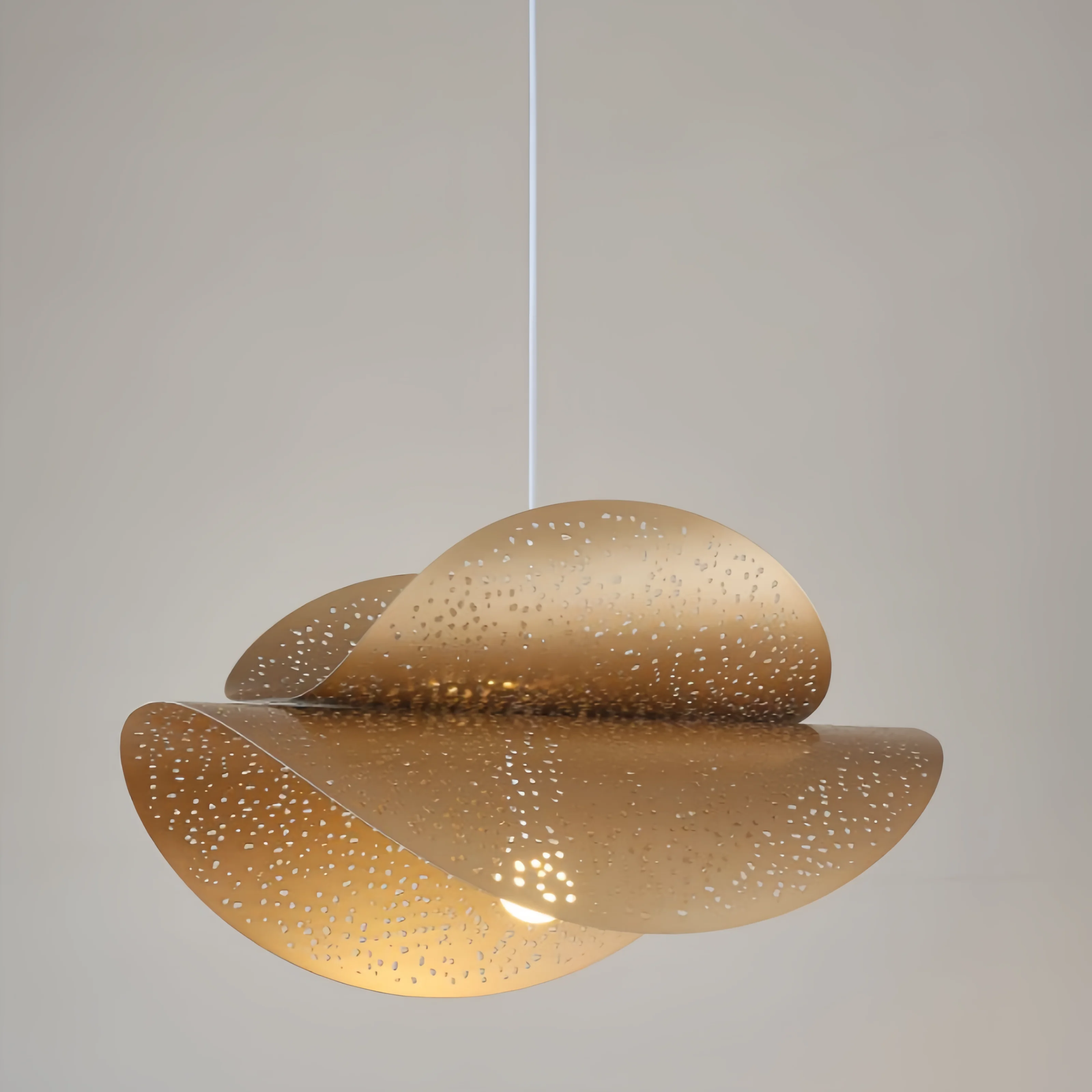 Gold Hollow Out Pendant Light Modern Stainless Steel Ceiling Lamp Art Deco Chandelier for Dining Room Living Room