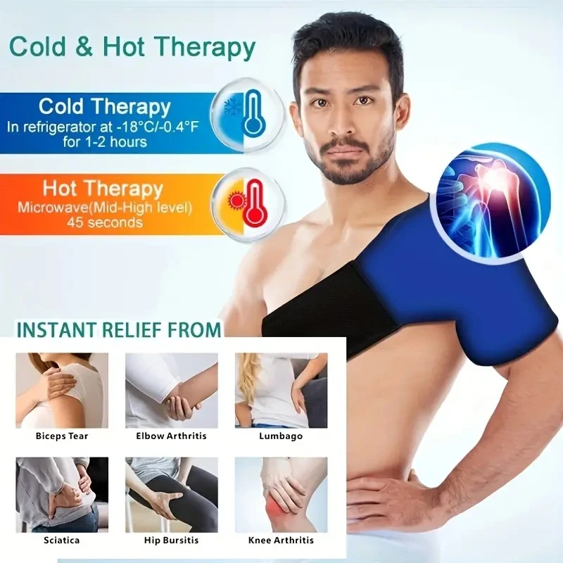 1PC Ice Shoulder Wrap, Multipurpose Ice Pack, Hip Knee Ice Pack-Adjustable And Firm Fit