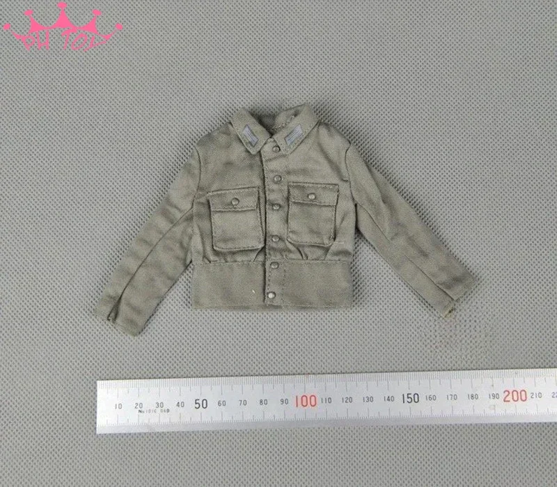 Combat Clothes 1/6 Scale Male Soldier WWII Light Green Coat Jacket Sweater Models for 12inch Action Figure Doll Scene Accessory