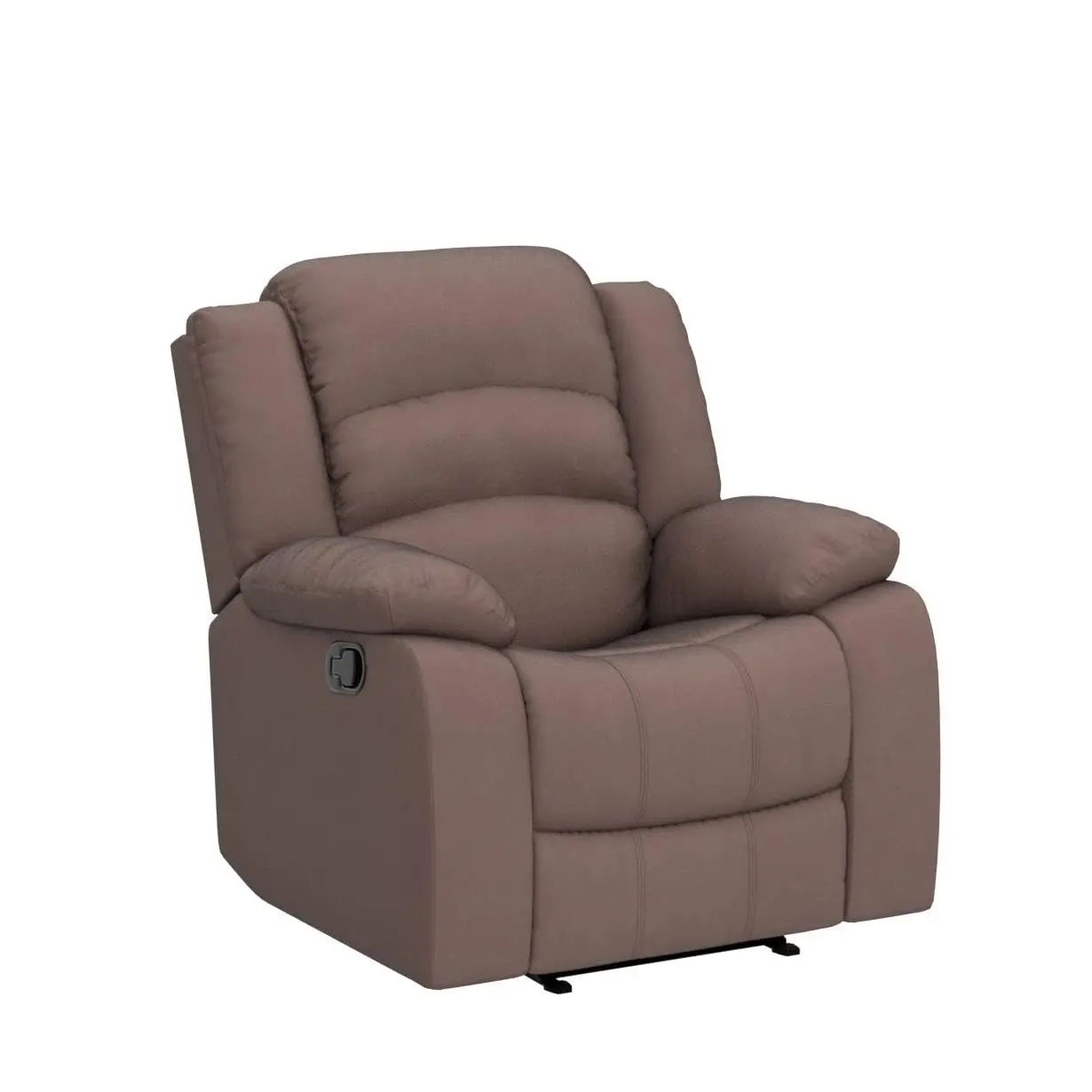 Fabric Recliner Chair with Overstuffed Arm & Back, Comfy Manual Reclining Living Room Single Sofa, Customized