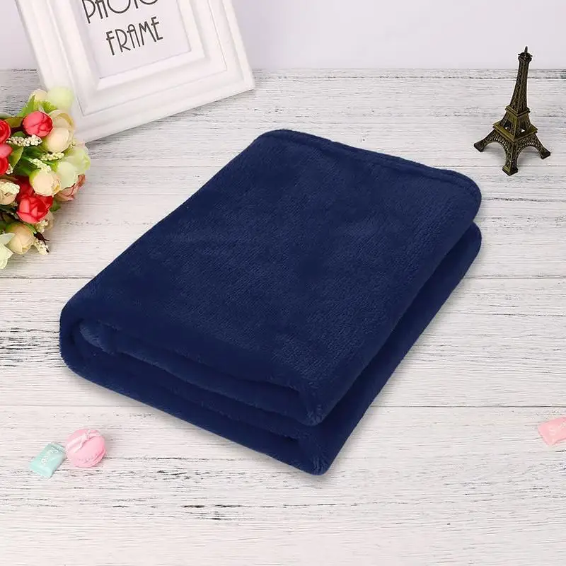 Flannel Fleece Throw Blanket Soft Fuzzy Plush Luxury Flannel Lap Blanket 50x70cm Durable Solid Color Cozy Blankets For For Couch