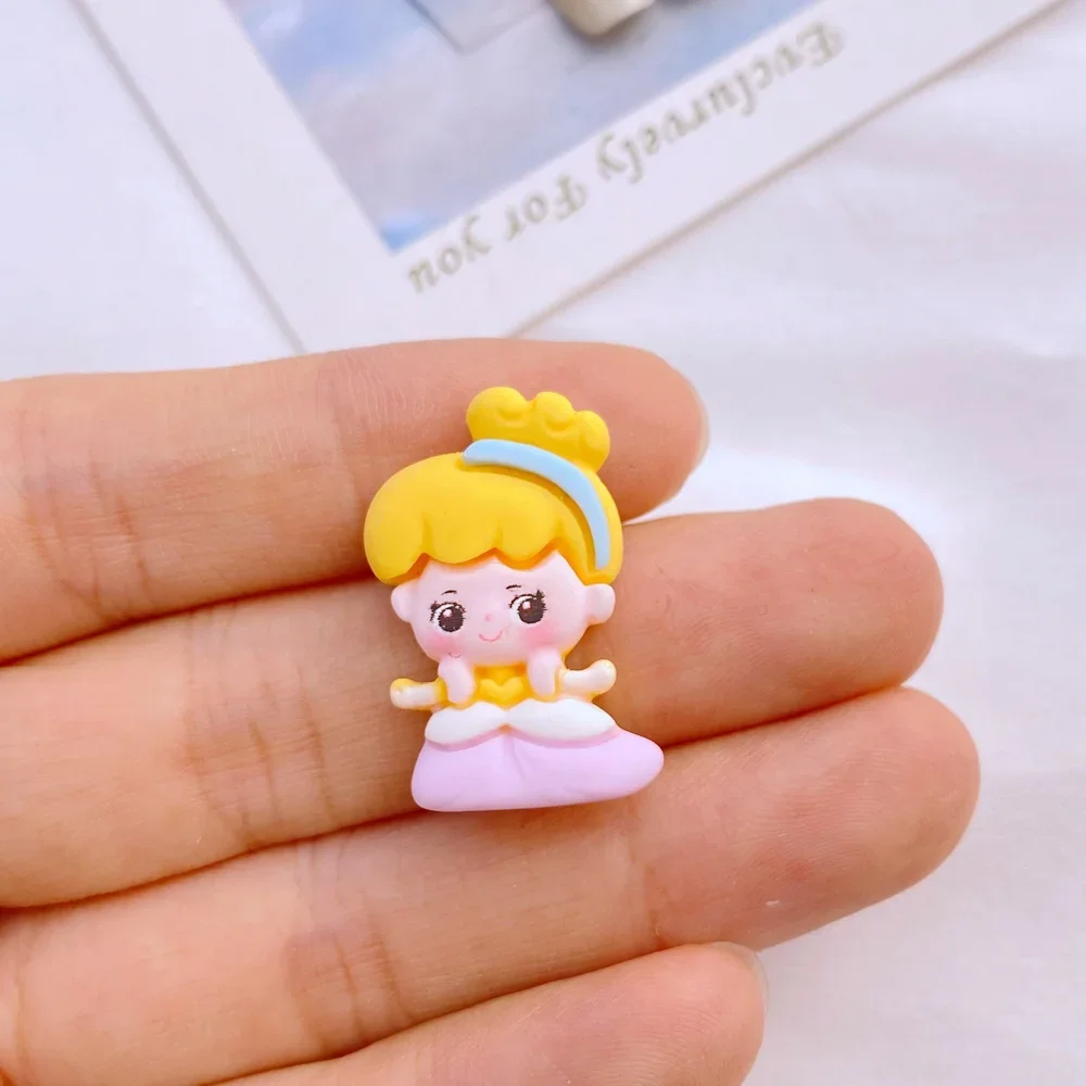 10 new cute Kawaii cartoon mermaid princess girl series resin scrapbook Diy jewelry hairpin accessories decoration process