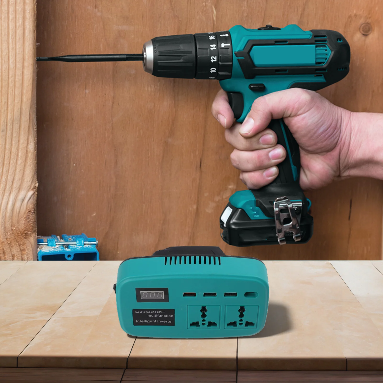 

Portable Inverter Battery Converter Compact Portable Design Random Color Selection Smart Technology Integration Portable Green