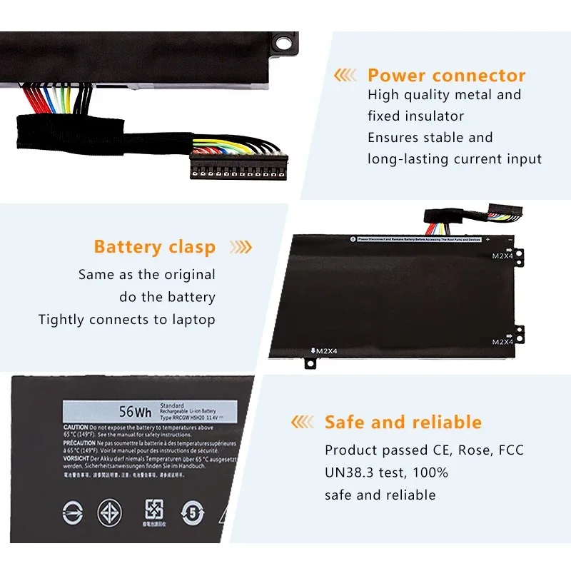 Imagem -03 - Nobi-rrcgw Bateria do Portátil para Dell Xps 15 9550 9560 9570 Precisão 5510 5520 Inspiron 7591 7590 7500 Series M7r96 H5h20