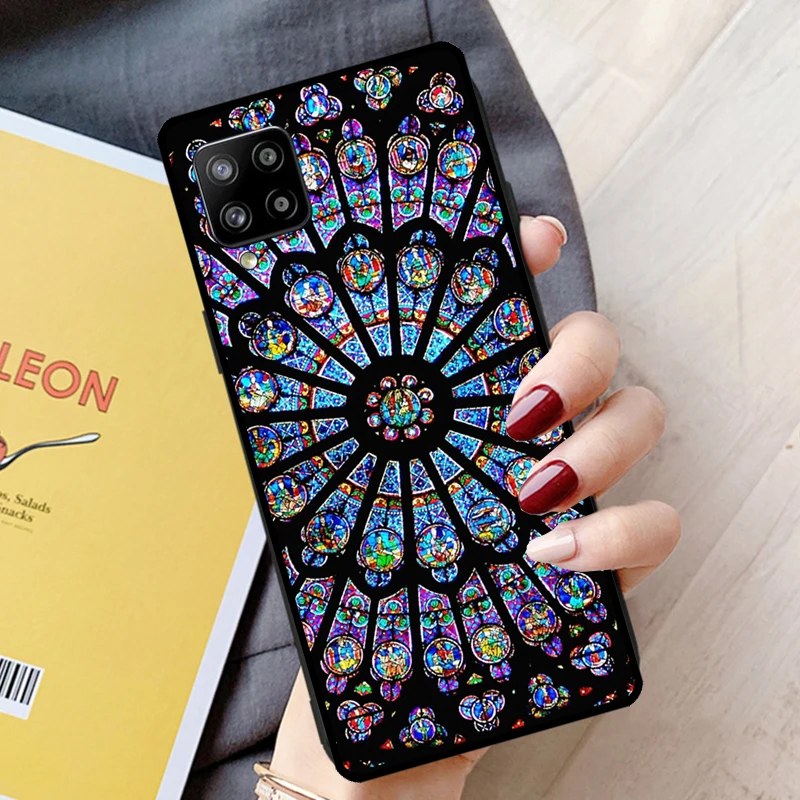 Stained Glass Painting Case For Samsung Galaxy A34 A54 A14 A24 A52 A32 A22 A12 A51 A71 A21S A13 A23 A33 A53 Cover