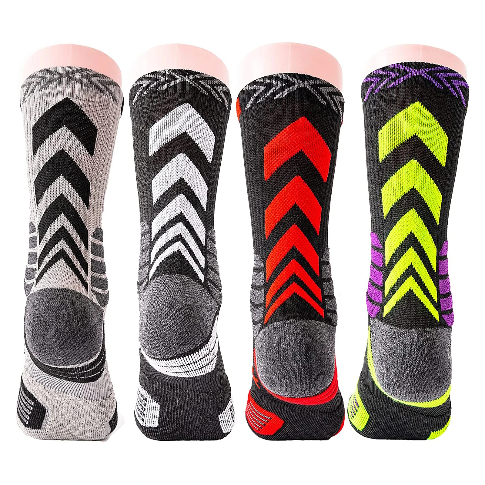 Elite Socks Middle Tube Contrast Color Thickened Cushion Towel Bottom Sweat Absorbent Breathable Professional Men Sports Socks