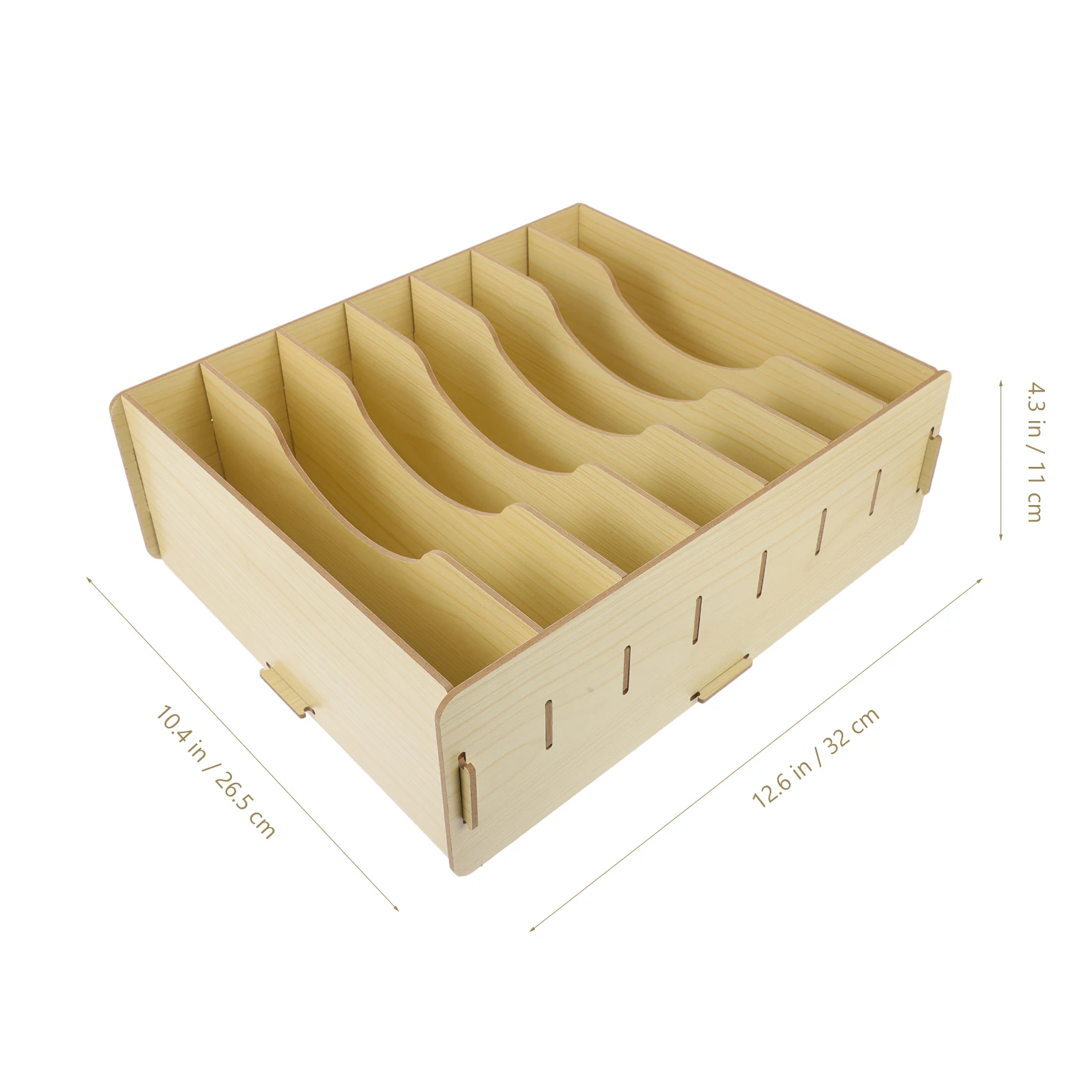 

Wooden Office Supplies Storage Box Premium Desktop Organizer Multifunctional Rectangular Container for Stationery Cosmetics