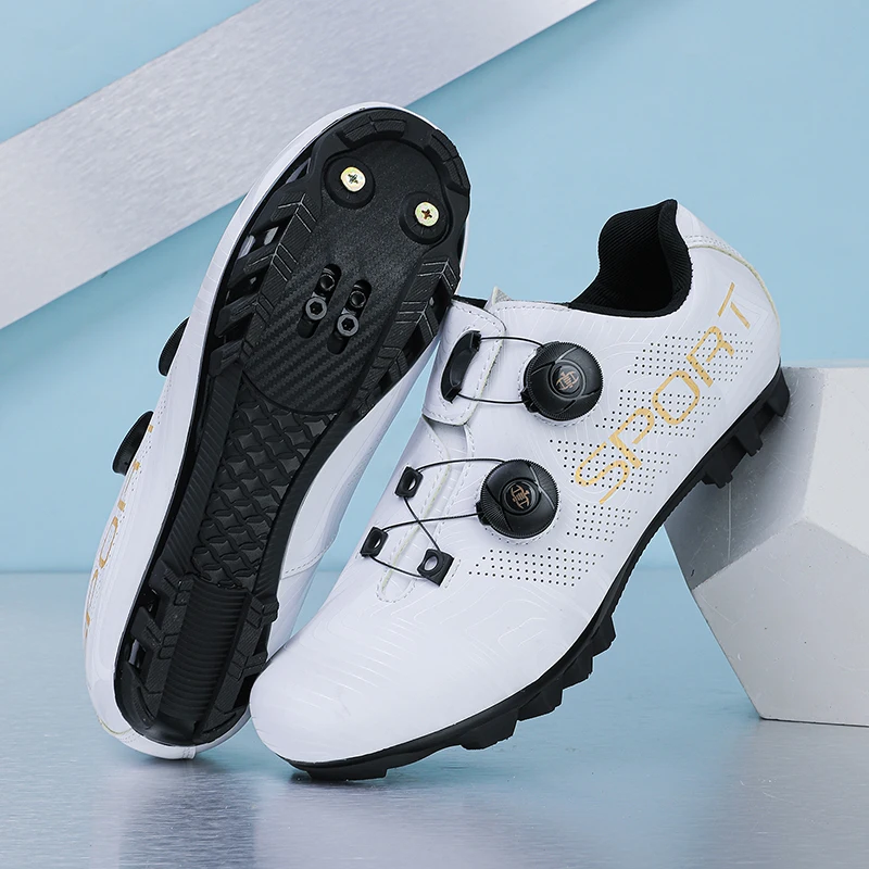 Men's MTB Cycling Sneakers Bicycle Shoes Cyclocross Shoes Bike Trainers Black,White Road Cycling Shoes Cycling Sneakers 37-47