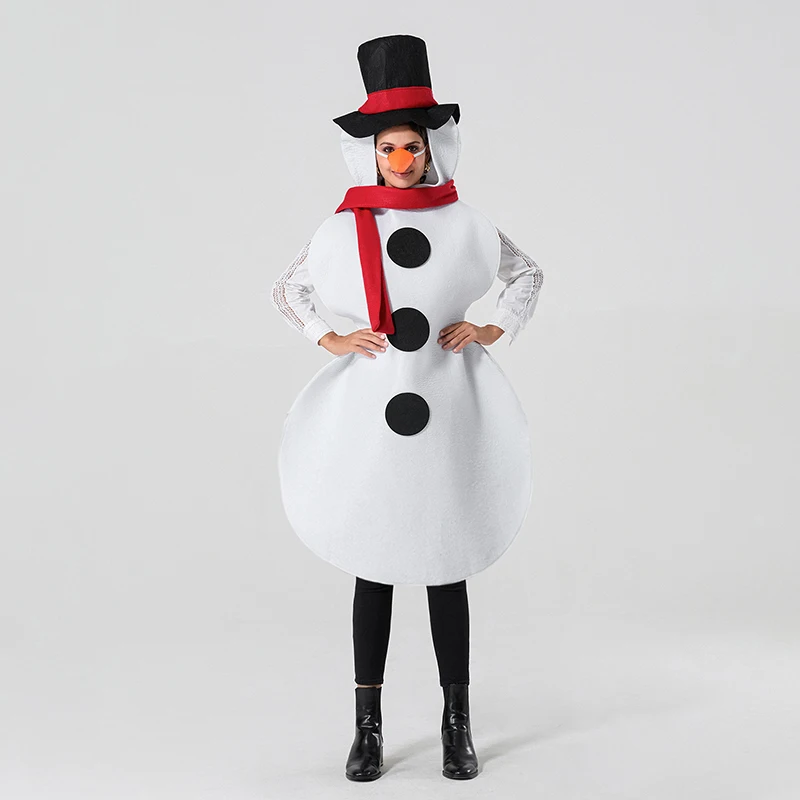 Women Men Snowman Costume Long Sleeve Snowman Outfit Christmas Cosplay  Clothes for Adults - AliExpress 200000532