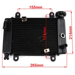 For 150cc 250cc PIT Quad Dirt Bike Dune Buggy Motorcycle 4 Wheel Zongshen ATV Water Cooling Engine Cooler Radiator Cooling + Fan