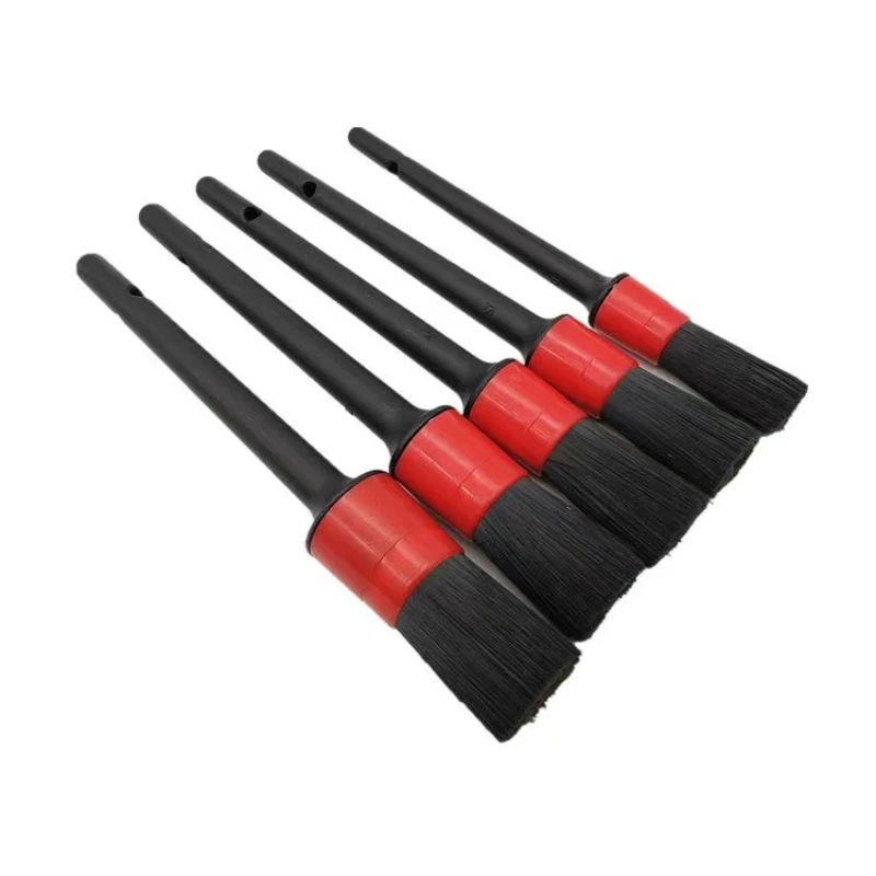 5PCS Car Cleaning Brush Set Automotive Detailing Brushes Car Interior Wheel Rim Cleaning Tools Plastic Detail Brush Kit