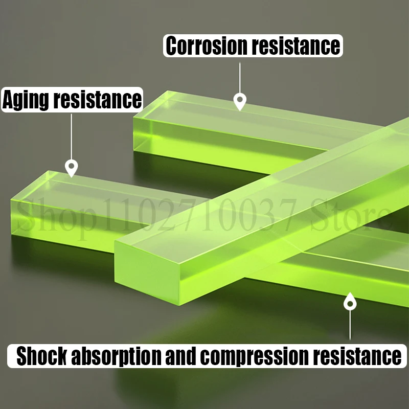 1PCS L=500mm Solid Polyurethane Square Bar Wear Corrosion Resistant Rectangular Rubber Block High Elasticity Beef Tendon