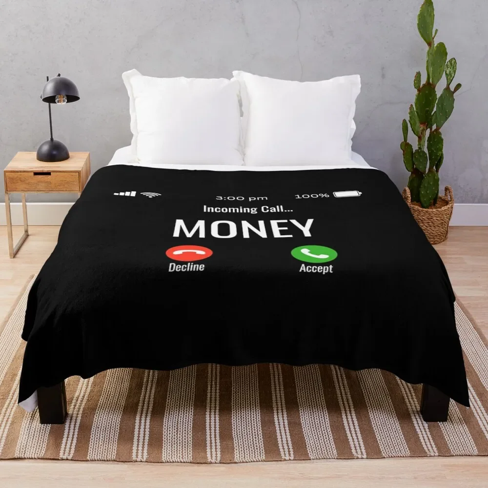 

Money is calling Throw Blanket Loose anime Flannel Fabric Custom Blankets