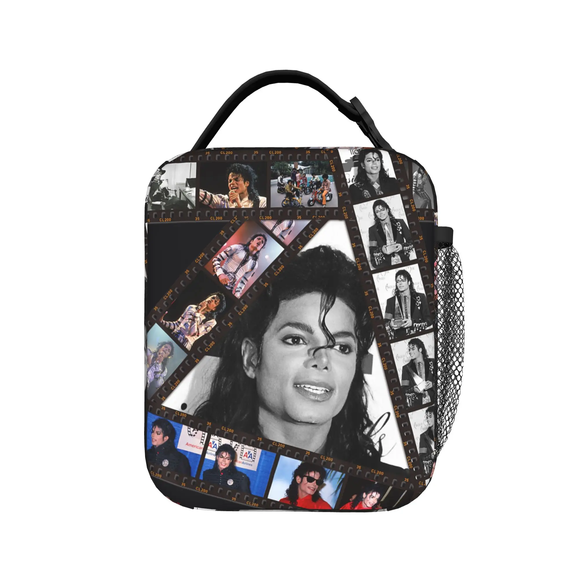 MJ king of pop Insulated Lunch Bag High Capacity Meal Container Cooler Bag Tote Lunch Box Work  Outdoor Food Bag