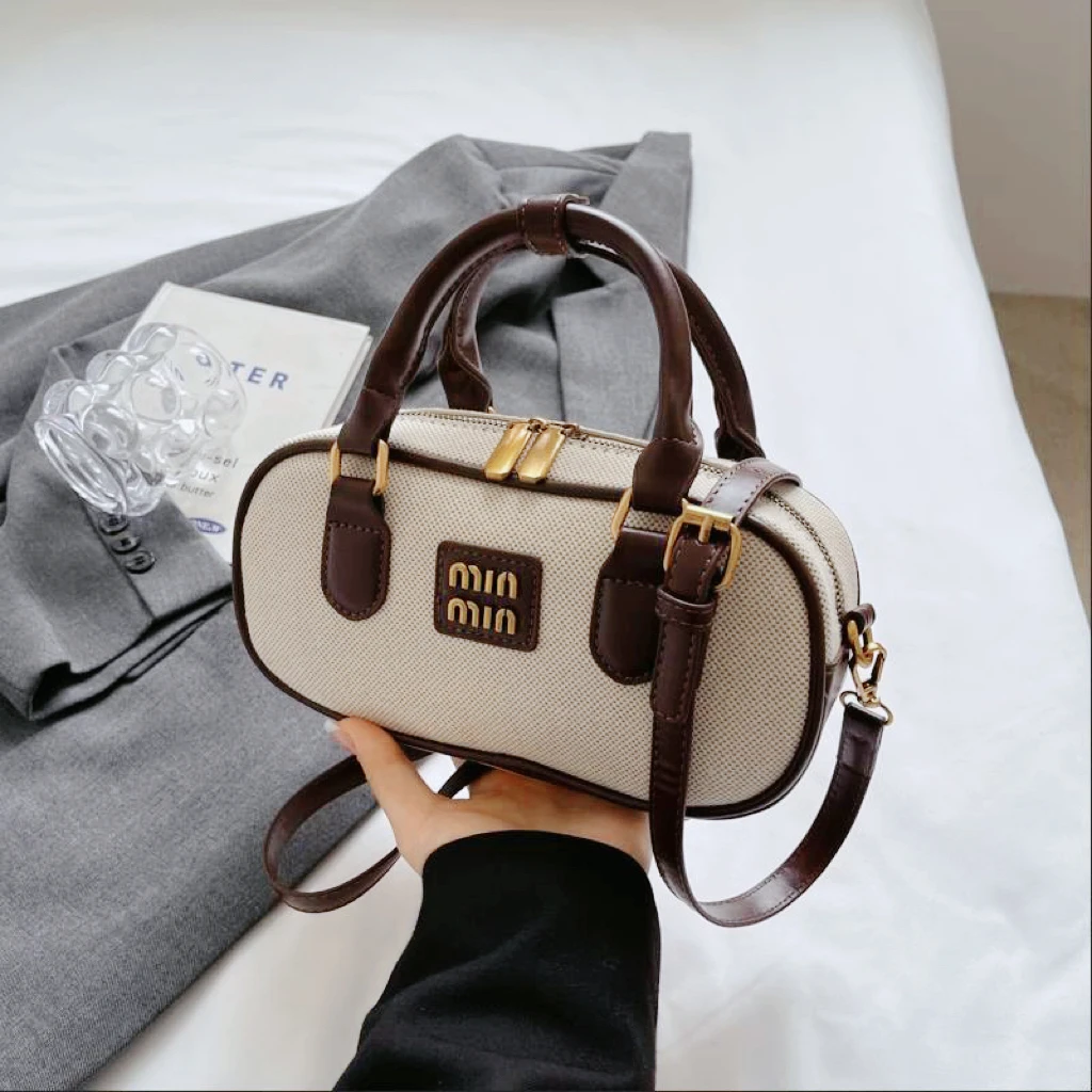 

New 2025 Bowling Bags Women Handbags and Purses Ladies Shoulder Crossbody Bags New Luxury Brand Square Boston Bag Winter Bolsas