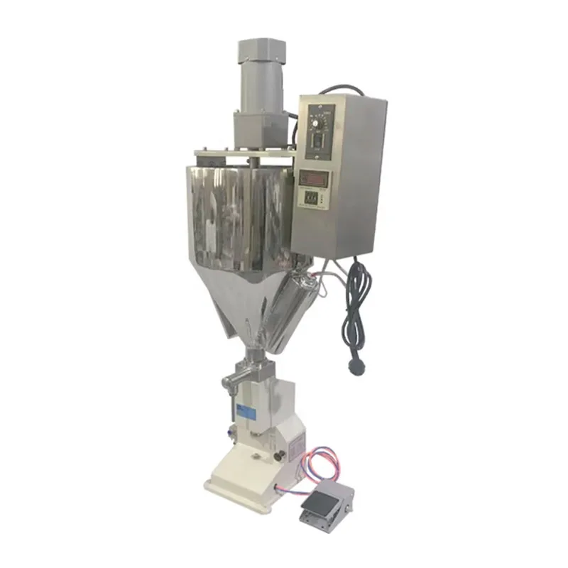 Small Pneumatic Heating Stirring Filling Machine Small Dosage Filler for Both Paste and Liquid Material Packaging