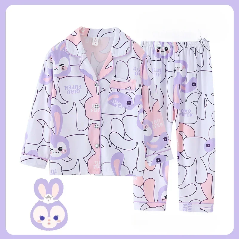 Sanrio giada cannella cane autunno nuovi pantaloni a maniche lunghe pigiama da donna per bambini pigiama di seta set loungewear casual da donna