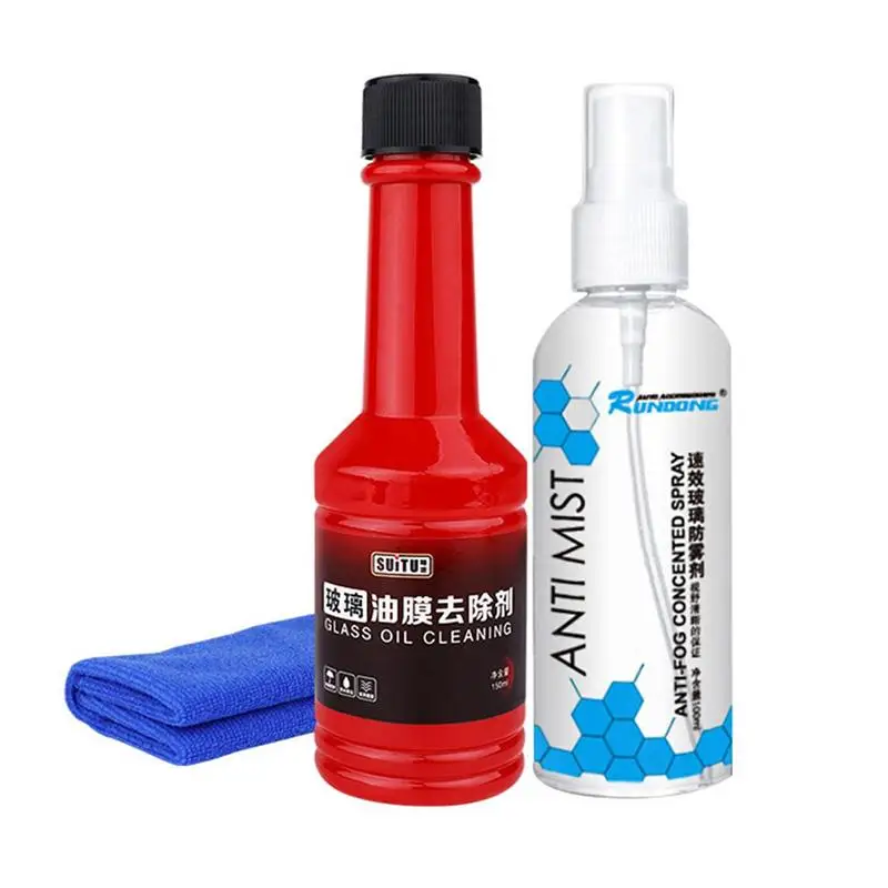 

150ml Car Glass Oil Film Removing Paste Stripper Water Repellent Kit Eliminates Coatings Water Spots Waxes Oils Car Cleaning