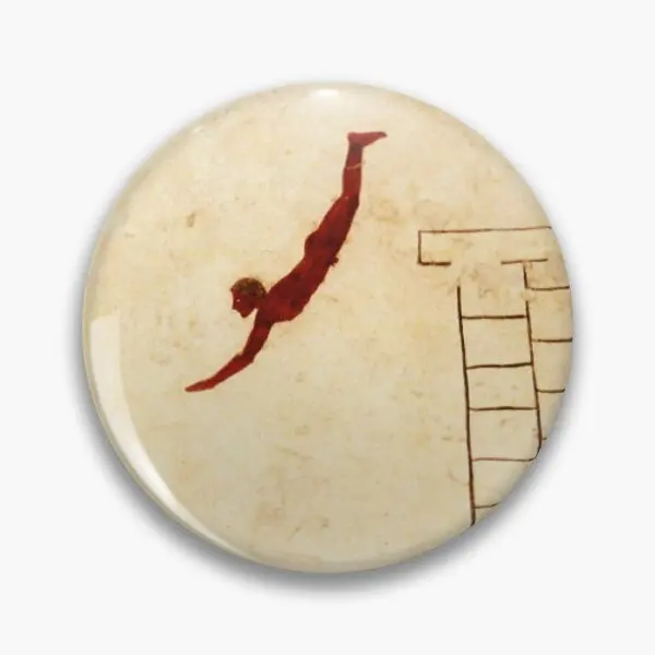 Ancient Greek Painting C 470 Bc Tomb O  Soft Button Pin Badge Jewelry Cartoon Creative Women Brooch Collar Fashion Funny Lover