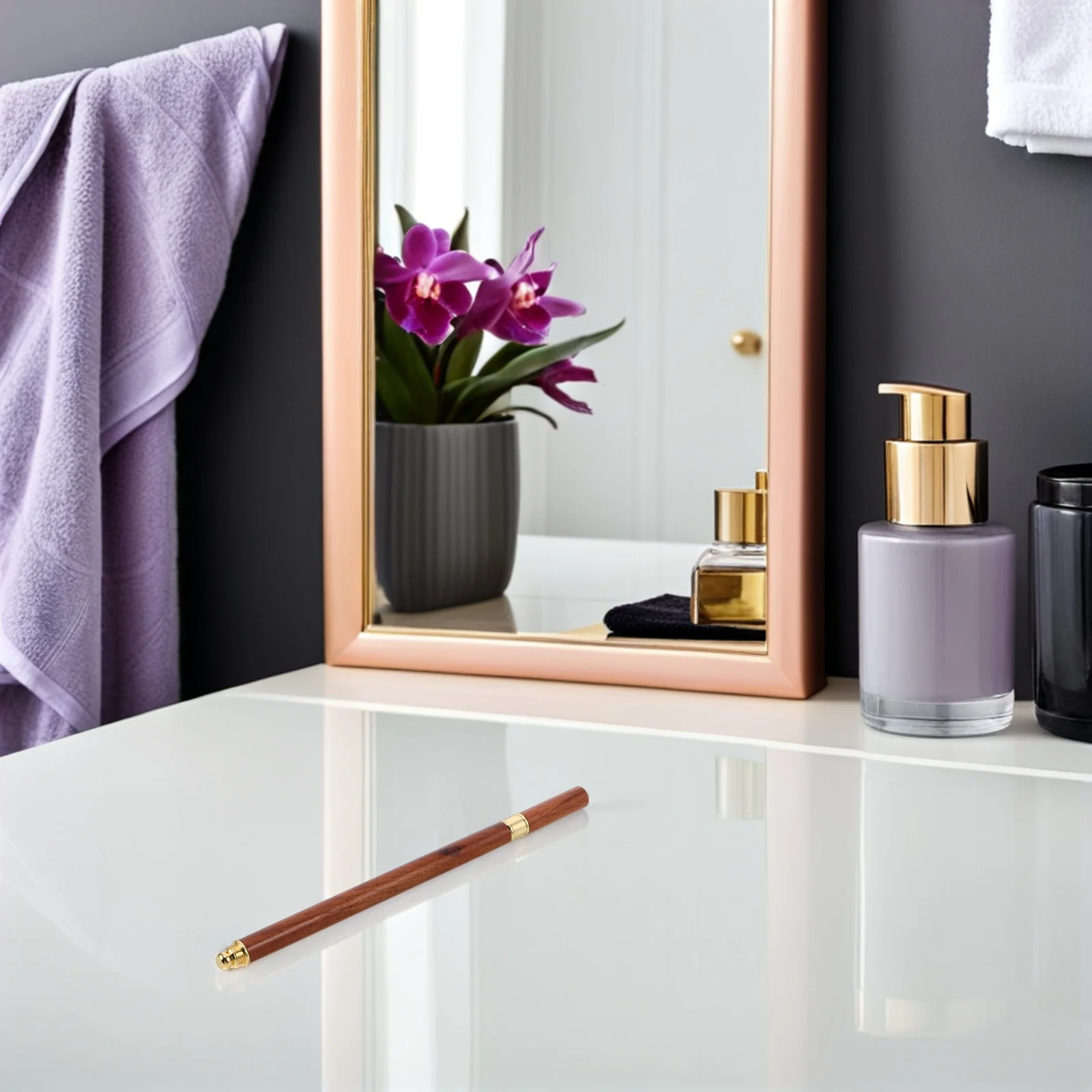 Pędzel do zdobienia paznokci z drewnianą rączką, pędzel do precyzyjnych linii, bardzo cienka końcówka, do ombre, gradientów, paskowania żelu, akrylu, malowania akwarelą