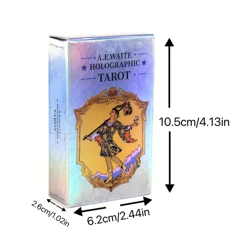1 Box Classic Tarot Card Board Game With Holographic Flash Cards Holographic Waite Tarot Cards Deck for Beginners And Collectors image 2