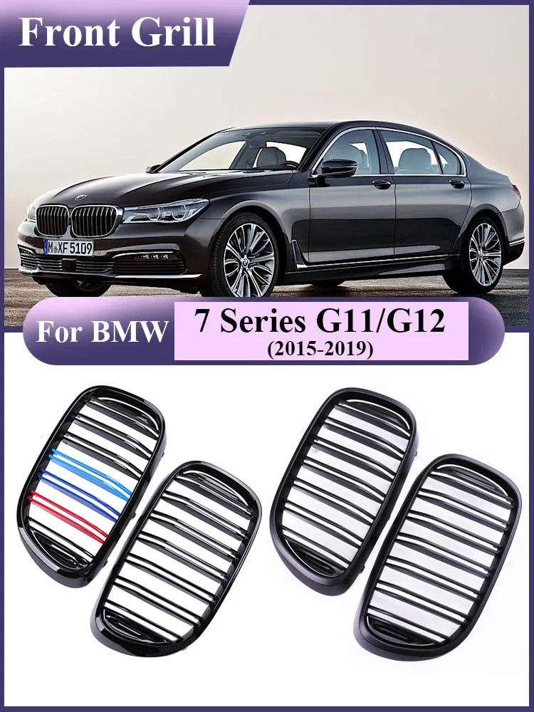 

M7 Grille Cover For BMW 7 Series G11 G12 2015-2019 M-Sport Car Front Bumper Kidney Inside Grills Carbon Fiber Console Center