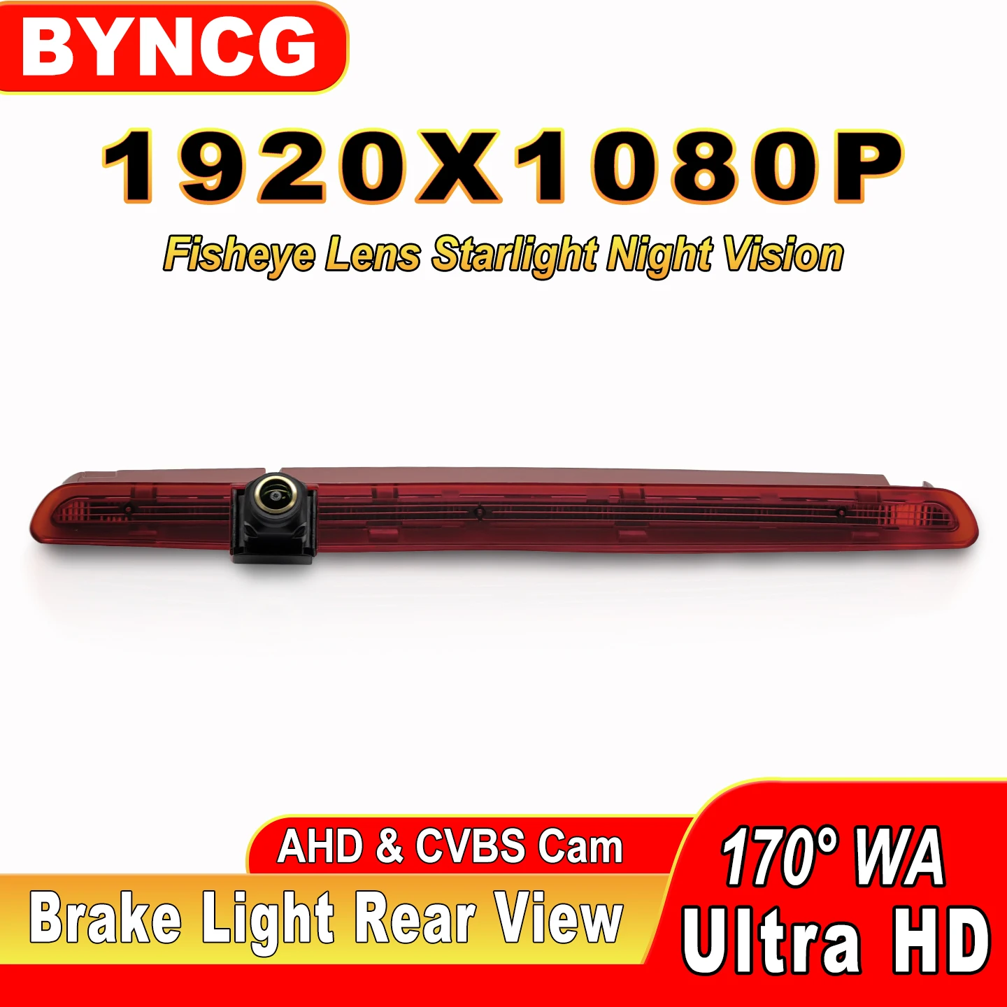 AHD/CCD 1080P Bus Transporter Top Mount Car LED Brake Lamp Rear View Backup Camera For Volkswagen VW T6 Single Door 2016-2022