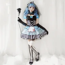 Alice In Wonderland Costume for Women Adult Alice Cosplay Costume Blue Fancy Dress Fantasy Halloween Costumes for Women 20