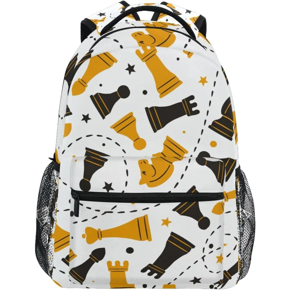 

Back to Campus Hit! Chess Pieces Backpack, Playful Board Game Print, Fun Bag for Chess Enthusiasts