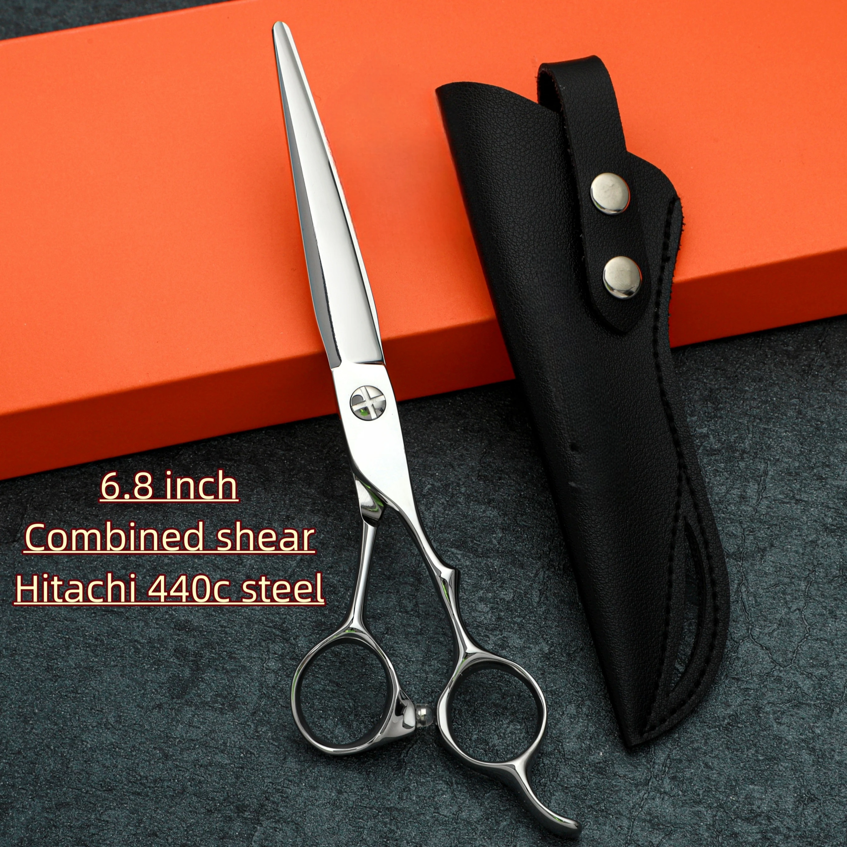 Hitachi 440C steel Barber scissors，Professional barber machines，6.0-6.5-6.8 inch hair cutting tools，Barber shop accessories