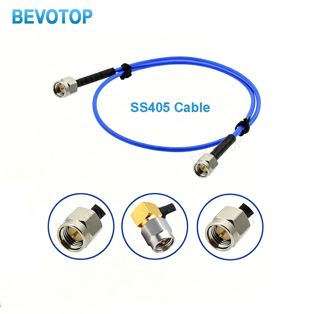 8G~18GHz SS405 Cable SMA Male  to SMA Male/Male90 High Quality High Frequency Low Loss RF Coaxial Pigtail Jumper 50 Ohm BEVOTOP