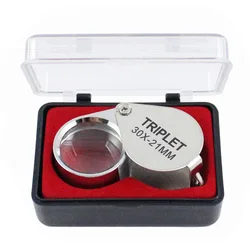 10x 20x 30x Jewelry Diamond Loupe Magnifier Tool Eye Magnifier Magnifying Glass Equipments Triplet Jewelers Eye Triplet Glass