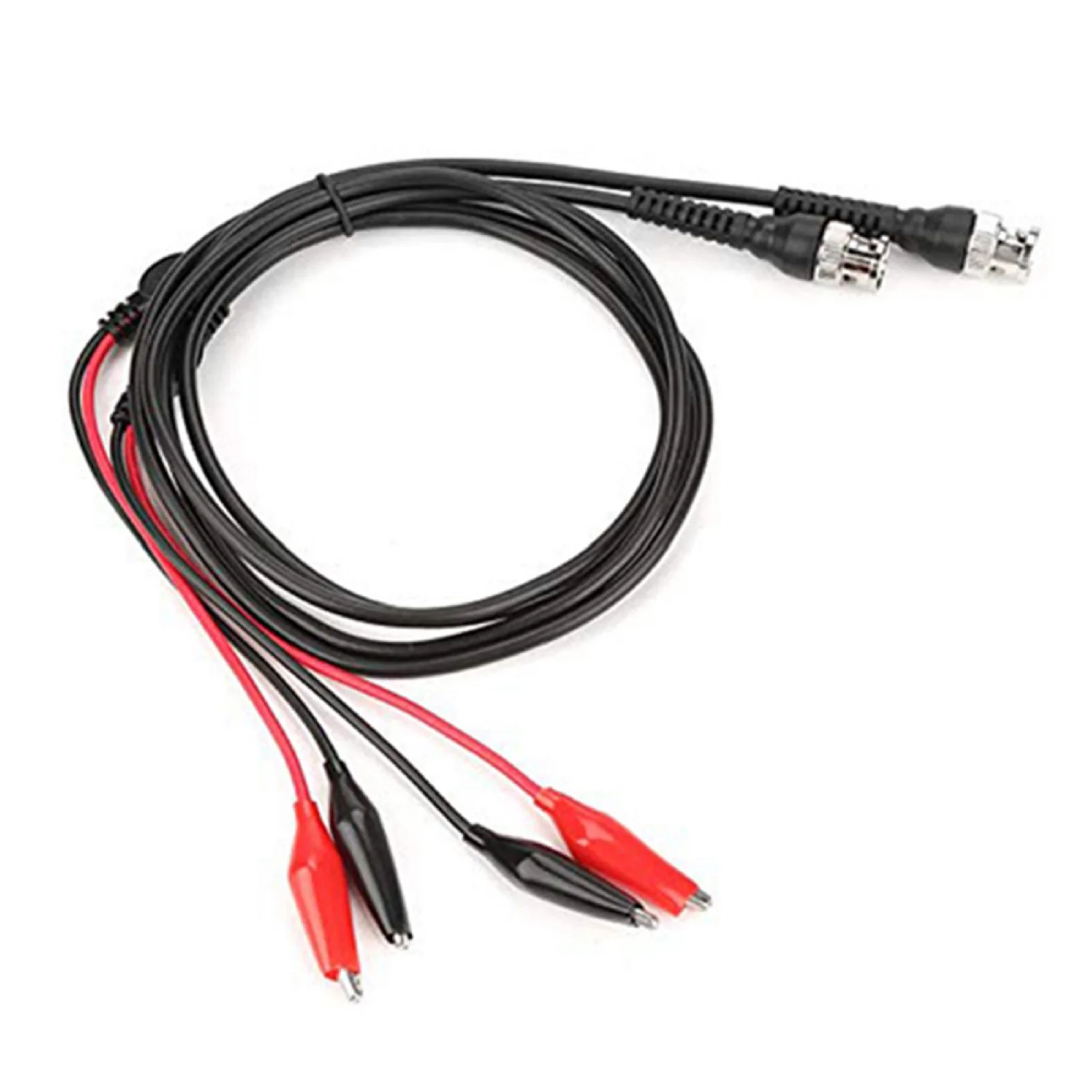 Dual Crocodile Clips BNC Test Leads Lab Instruments 40mm Crocodile Clips Oscilloscope Coaxial Cable Length 100cm