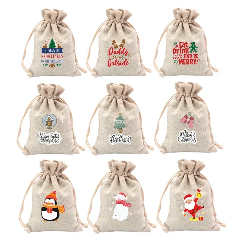 10x14cm 50PCS Cotton Gift Bags Drawstring Pouches Cosmetic Makeup Cotton Party Gift Storage Sachets Packaging Jewelry Supplies