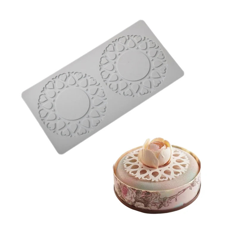 Geometric Line Texture Design Sugar Craft Silicone Pad Chocolate Chip Lace Mat Cake Molds Kitchen Dessert Decorating Tools