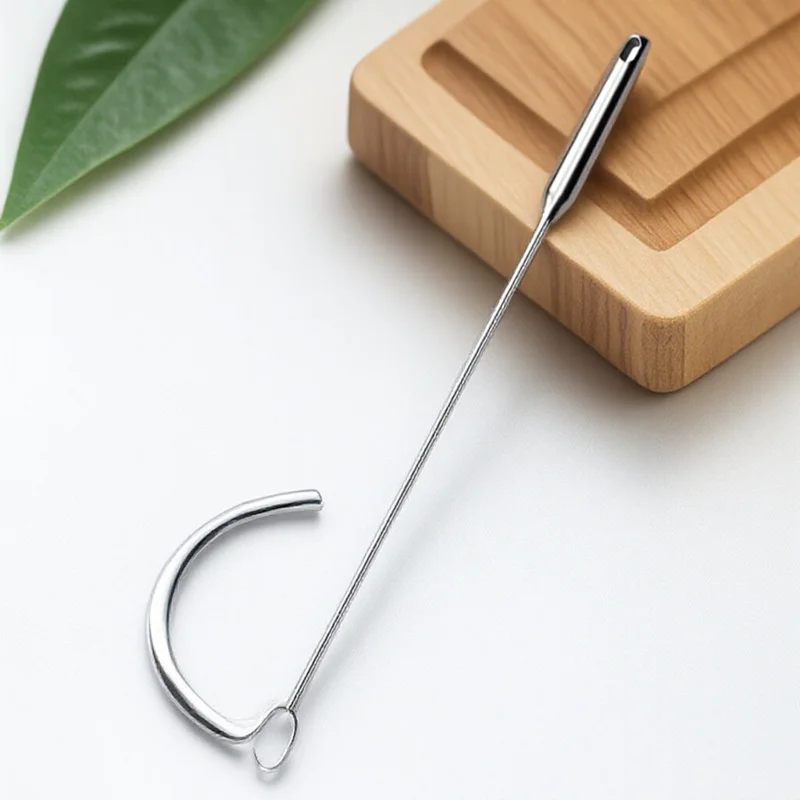 

Stainless Steel Meat Hook Handheld Food Flipper for Bbq Roasting Grilling Chicken Wings Hot Dogs Camping Outdoor Cooking Tool