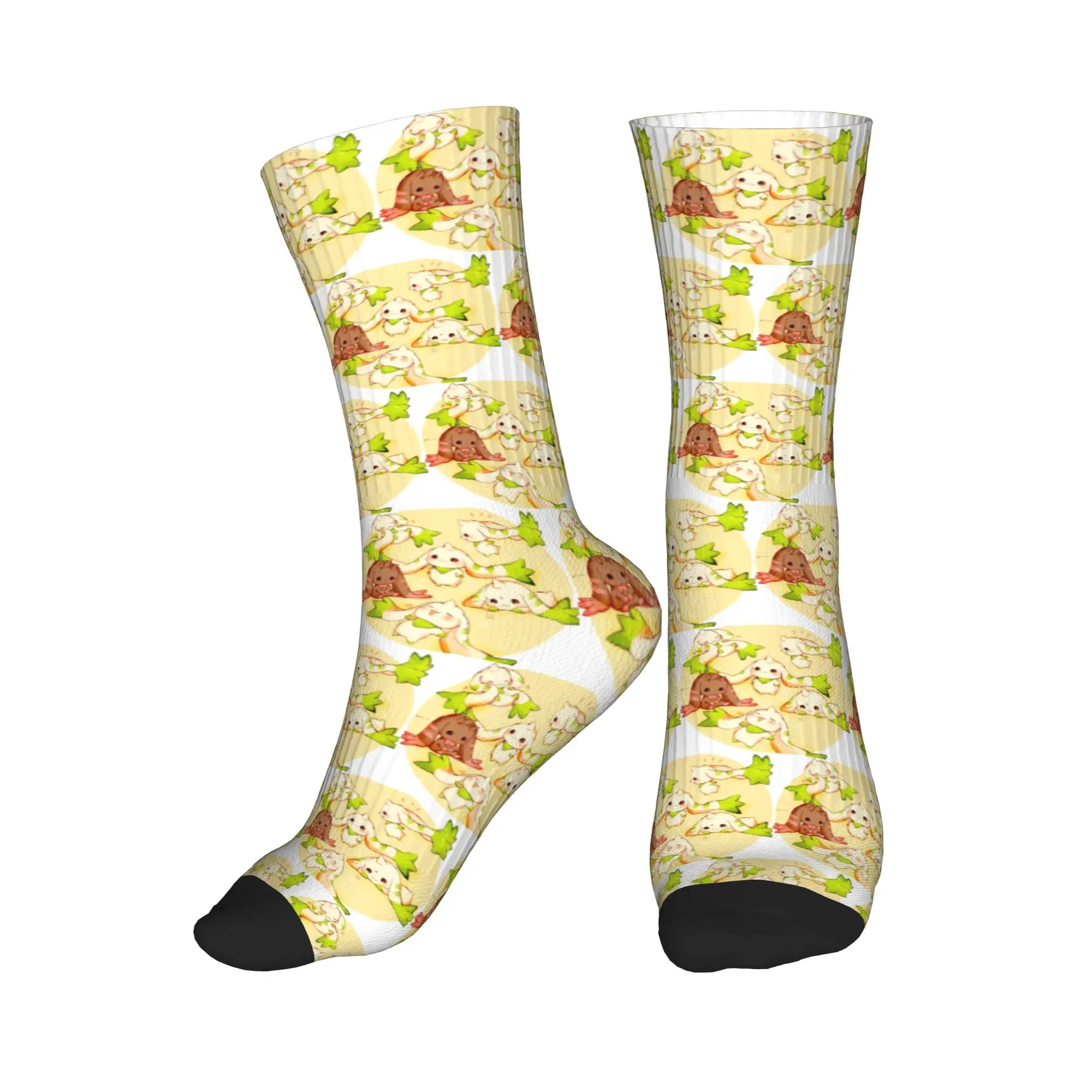 

All Seasons Terriermon Lopmon Sport Middle Tube Socks Super Soft Crew Socks Funny Stockings for Men Women