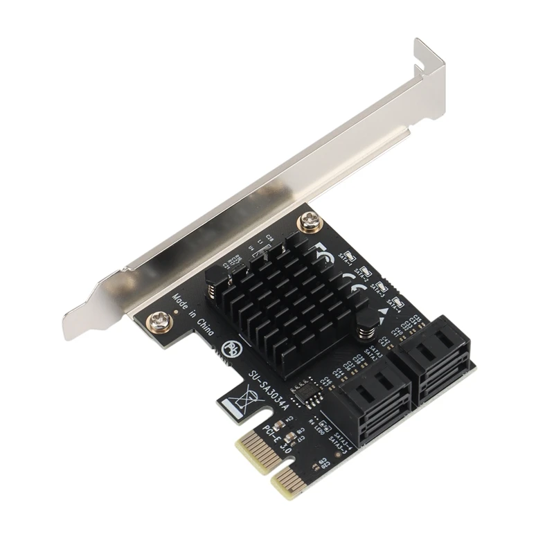 PCI-E 4X To SATA 3.0 Expansion Card 4Port Full Speed Transfer Expansion IPFS Hard Disk For Win7 / 8 / 10 / Linux