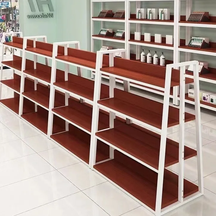 

Small Home Appliances Booth Cosmetics Cabinet Combination Display Desk Shelf Double-sided Supermarket Snack Shelf