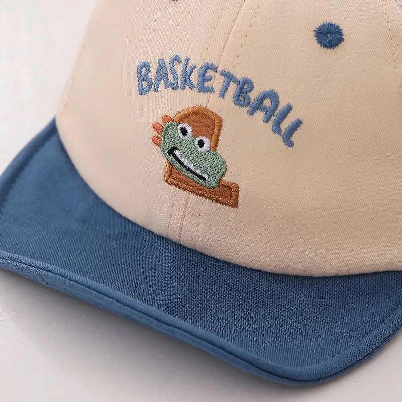 طفل شبكة بطة اللسان قبعة لطيف ديناصور الطفل بلغت ذروتها قبعة الصيف الجوف كول الاطفال واقية من الشمس منقار البط القبعات 6-24 متر الأطفال أقنعة