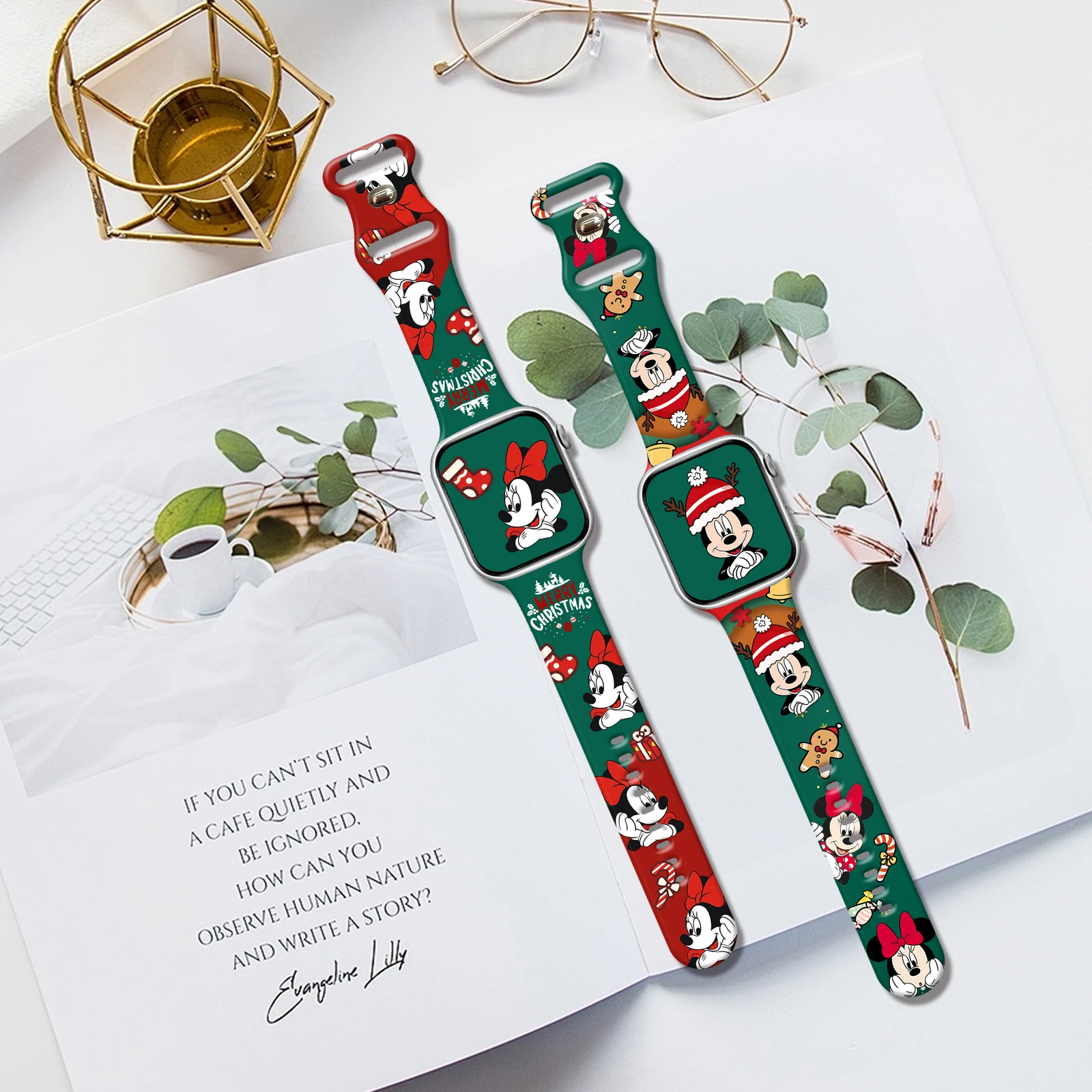 Cinturino con stampa Disney per iWatch 11 10 9 8 cinturino in silicone sostituibile per Apple Watch 46mm 44mm 42mm 41mm 38mm cinturino